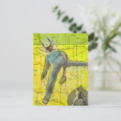 De Badminton Bug Collage Briefkaart (Staand voorkant)