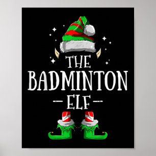 De Badminton Elf Overeenkomende Familie Groep Kers Poster