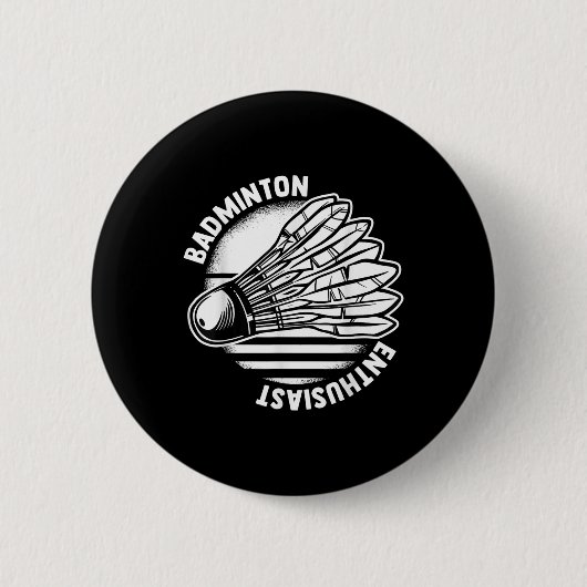 De Badminton Enthousiast Shuttle Badminton Racket Ronde Button 5,7 Cm (Voorkant)