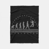 De Badminton Evolutions Retro Shuttle Mannen Fleece Deken (Voorkant)