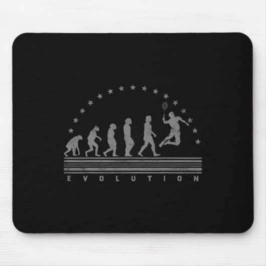 De Badminton Evolutions Retro Shuttle Mannen Muismat (Voorkant)