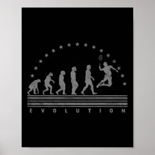 De Badminton Evolutions Retro Shuttle Mannen Poster