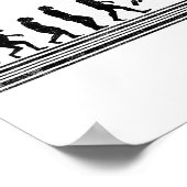 De Badminton Evolutions Retro Shuttle Mannen Poster (Hoek)