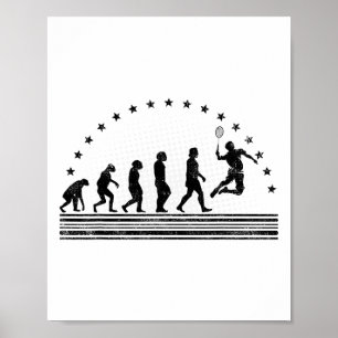 De Badminton Evolutions Retro Shuttle Mannen Poster
