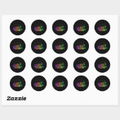 De Badminton Evolutions Retro Shuttle Mannen Ronde Sticker (Vel)