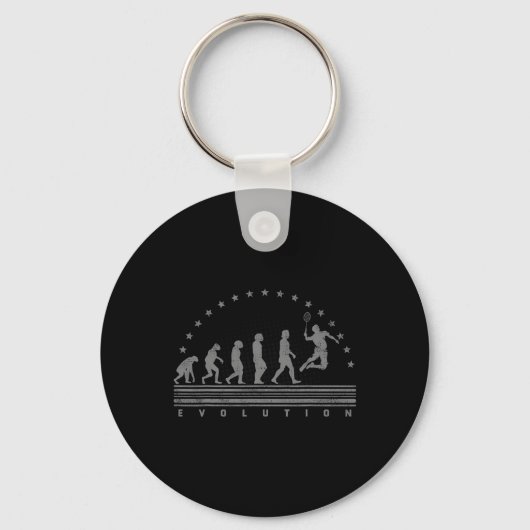 De Badminton Evolutions Retro Shuttle Mannen Sleutelhanger (Voorkant)