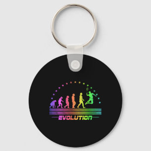 De Badminton Evolutions Retro Shuttle Mannen Sleutelhanger