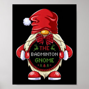 De Badminton Gnome Overeenkomende Familie Groep Ke Poster