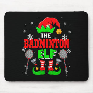 De Badminton Kerst Elf Hoed Scute Ss Schattig Sss  Muismat