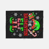 De Badminton Kerst Elf Matching Speler Fan Fa Fleece Deken (Voorkant (Horizontaal))