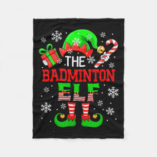 De Badminton Kerst Elf Matching Speler Fan Fa Fleece Deken