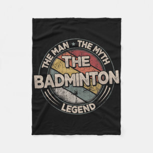 De Badminton Legenden Retro Shuttle Heren Badminto Fleece Deken