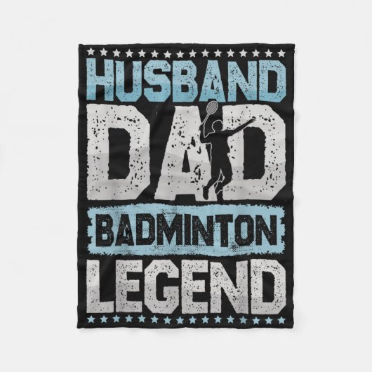 De Badminton Legenden Retro Shuttle Heren Badminto Fleece Deken (Voorkant)