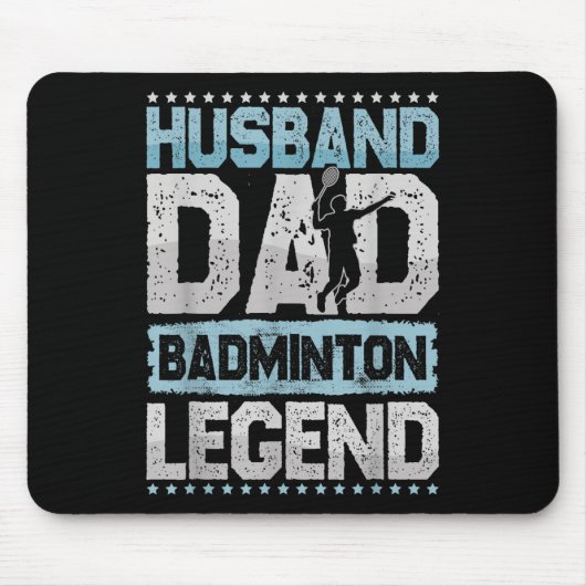 De Badminton Legenden Retro Shuttle Heren Badminto Muismat (Voorkant)