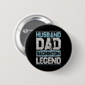 De Badminton Legenden Retro Shuttle Heren Badminto Ronde Button 5,7 Cm (Voorkant /achterkant)