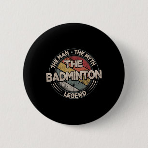 De Badminton Legenden Retro Shuttle Heren Badminto Ronde Button 5,7 Cm