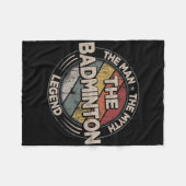 De Badminton Legends Retro Shuttle Mannen Fleece Deken (Voorkant (Horizontaal))