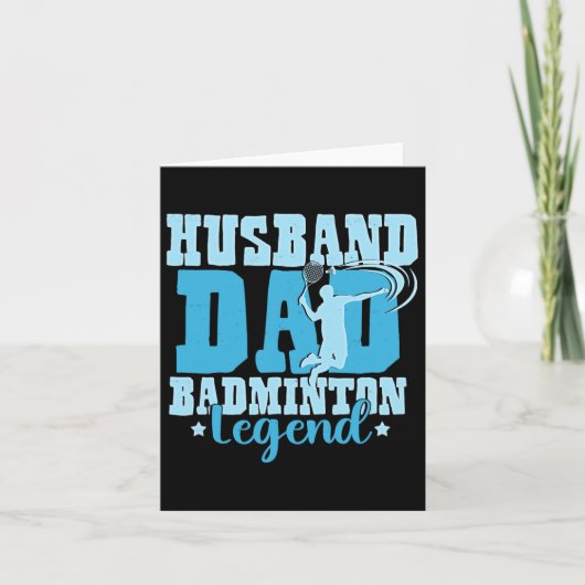 De Badminton Legends Retro Shuttle Mannen Kaart (Voorkant)