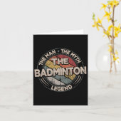 De Badminton Legends Retro Shuttle Mannen Kaart (Gele Bloem)