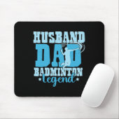 De Badminton Legends Retro Shuttle Mannen Muismat (Met muis)
