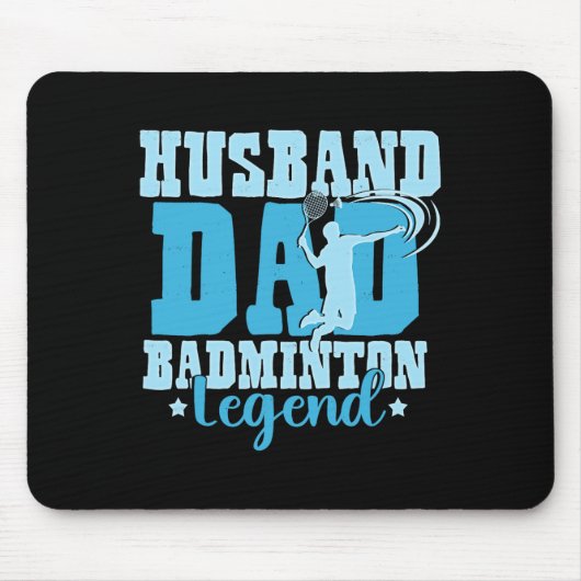 De Badminton Legends Retro Shuttle Mannen Muismat (Voorkant)