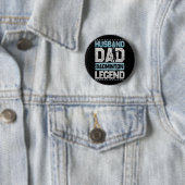 De Badminton Legends Retro Shuttle Mannen Ronde Button 5,7 Cm (In situ)