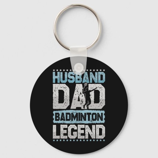 De Badminton Legends Retro Shuttle Mannen Sleutelhanger (Voorkant)