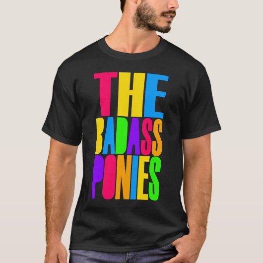 De badpassen (kleuren, donker) t-shirt (Voorkant)