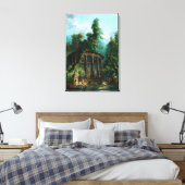 De badpool door Hubert Robert Canvas Afdruk (Insitu (Slaapkamer))