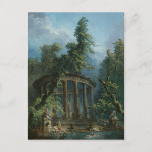 De badpool - Hubert Robert Briefkaart