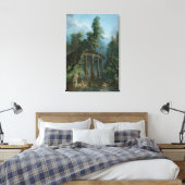 De badpool - Hubert Robert Canvas Afdruk (Insitu (Slaapkamer))
