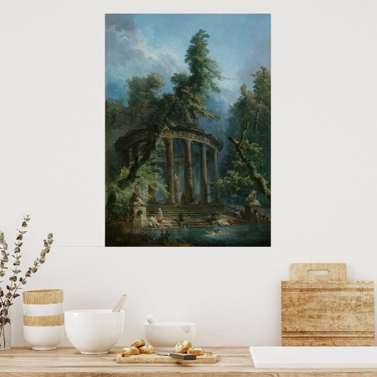 De badpool - Hubert Robert Poster (Keuken)
