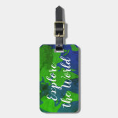 De bagagelabels van de wereldkaart van de douane m (Voorkant verticaal)