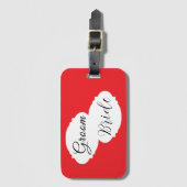 De Bagagelabels van het moderne paar - bruiloft (Voorkant (verticaal))