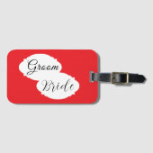 De Bagagelabels van het moderne paar - bruiloft (Voorkant (horizontaal))