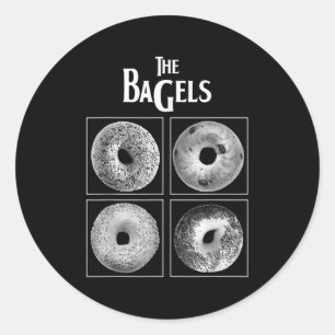 De Bagels Grappige Bagel Brood Foodie Lover Bakker Ronde Sticker