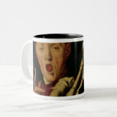 De Bagpiper Tweekleurige Koffiemok (Voorkant links)