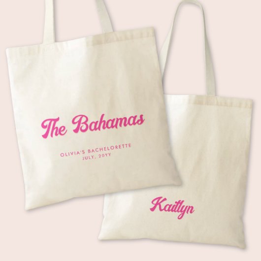 De Bahamas Bachelorette Party gepersonaliseerd Tas