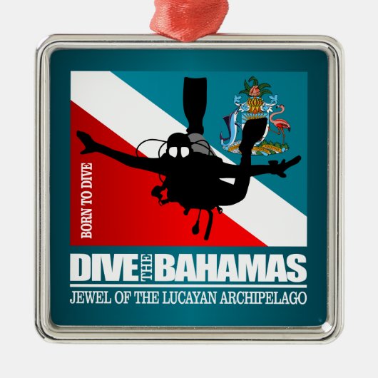 De Bahamas DF2 duiken Metalen Ornament (Voorkant)