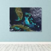 De Bahama's, Florida en Cuba Canvas Afdruk (Insitu (Houten vloer))