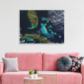 De Bahama's, Florida en Cuba Canvas Afdruk (Insitu (Woonkamer))