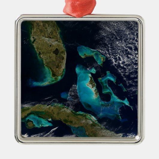 De Bahama's, Florida en Cuba Metalen Ornament (Voorkant)