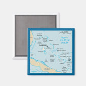 De Bahama's Kaart Magneet (Voorkant / Achterkant)