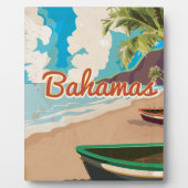 De Bahama's vintage Reisposter. Fotoplaat (Voorkant)