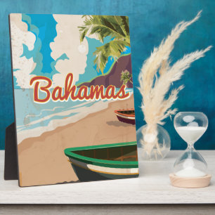 De Bahama's vintage Reisposter. Fotoplaat