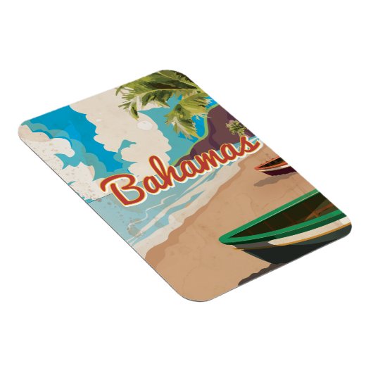 De Bahama's vintage Reisposter. Magneet (Rechterzijde)