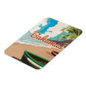 De Bahama's vintage Reisposter. Magneet (Linkerzijde)