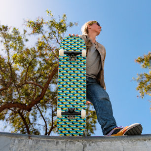 De Bahama's vlag kleuren harten patroon patriottis Persoonlijk Skateboard