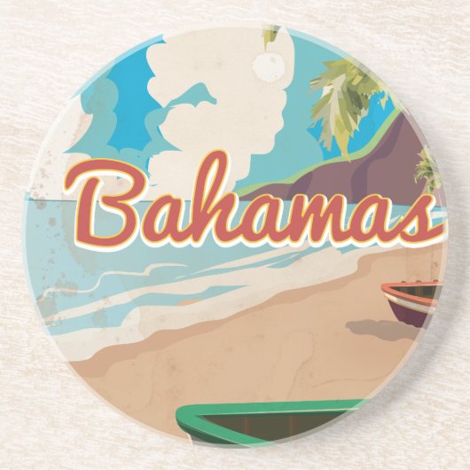 De Bahama's Zandsteen Onderzetter (Voorkant)