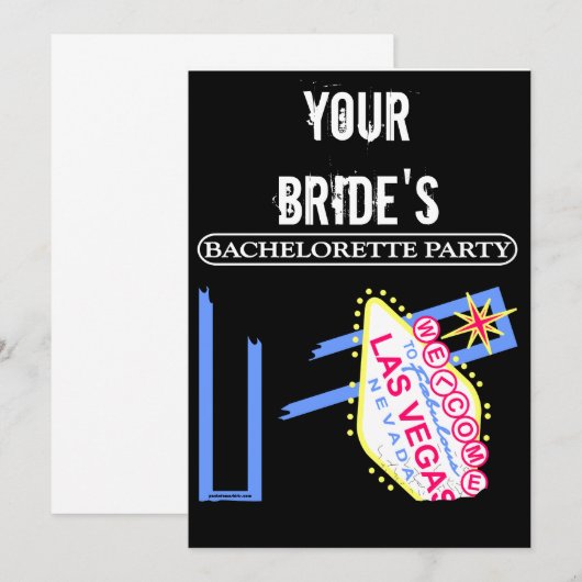 DE BAHELORETTE-PARTIJ VAN UW BRIDE KAART (Voorkant / Achterkant)